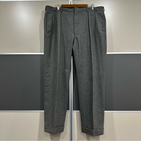 VTG Polo Ralph Lauren Dress Pants Men’s 38x28 Smoke Gray Virgin Wool Cashmere